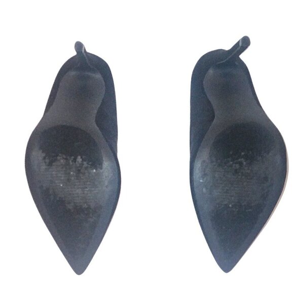 SHOE DAZZLE BLACK SUEDE WILDA PUMPS W/ANKLE LEG TIE WRAP - SIZE 8.5 - Picture 5 of 5